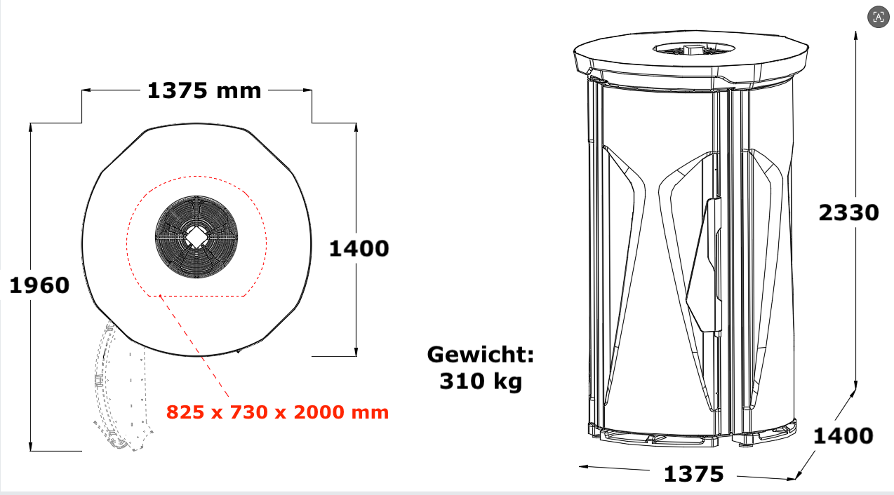 Bonvida Apex Booth (Schwarz) - Lichtbasiertes Wellness-System (12-14 Wochen Lieferzeit)