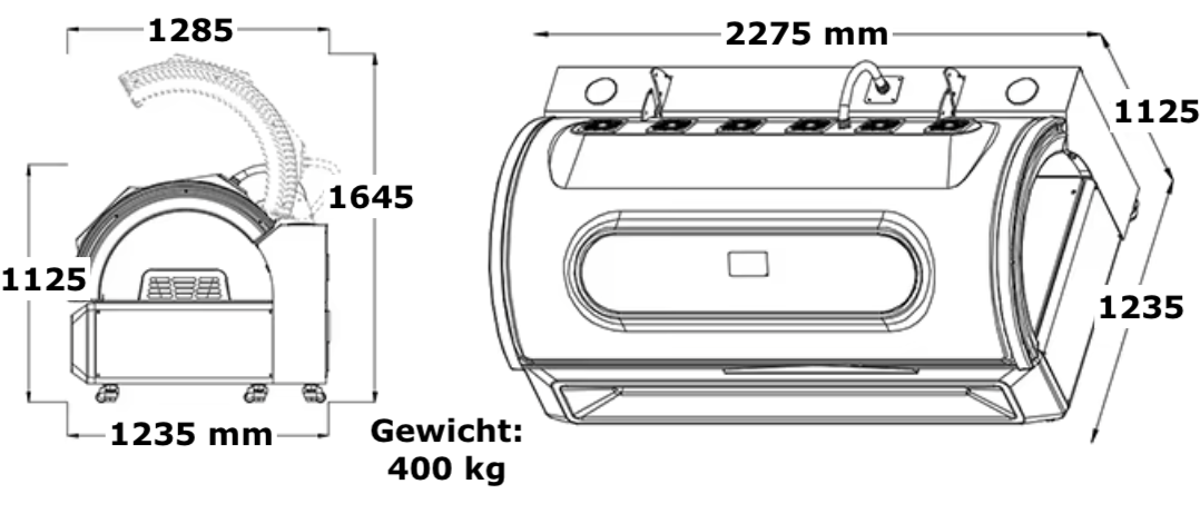 Rotlicht-Bett LTL5200 mit 41'600 LEDs 5'200W (10-12 Wochen Lieferzeit)